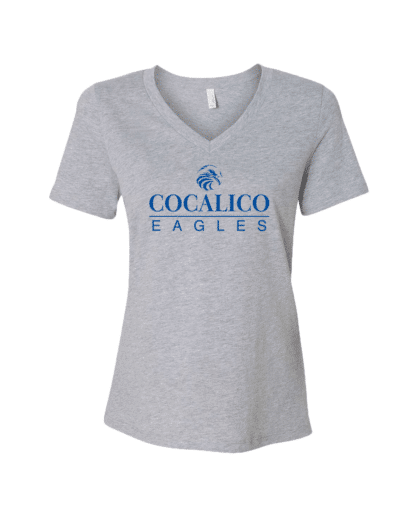 Women's Relaxed Heather CVC V-Neck Tee - Image 3