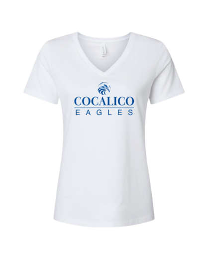 Women's Relaxed Heather CVC V-Neck Tee - Image 2