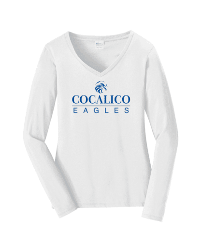 Women's Long Sleeve V-Neck Tee - Image 4