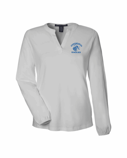 Devon & Jones Womens Raleigh Half Placket Knit Top - Image 3