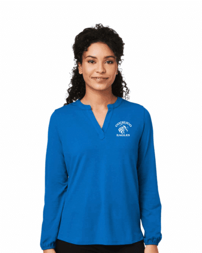 Devon & Jones Womens Raleigh Half Placket Knit Top - Image 6