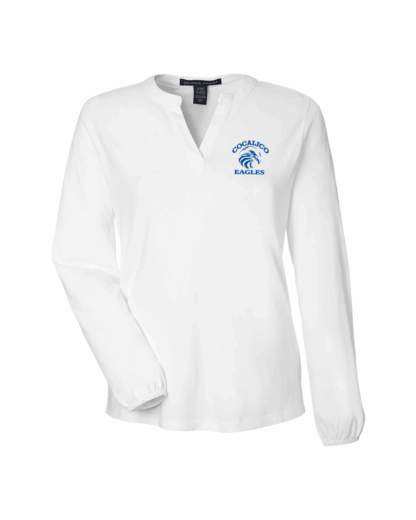 Devon & Jones Womens Raleigh Half Placket Knit Top - Image 2