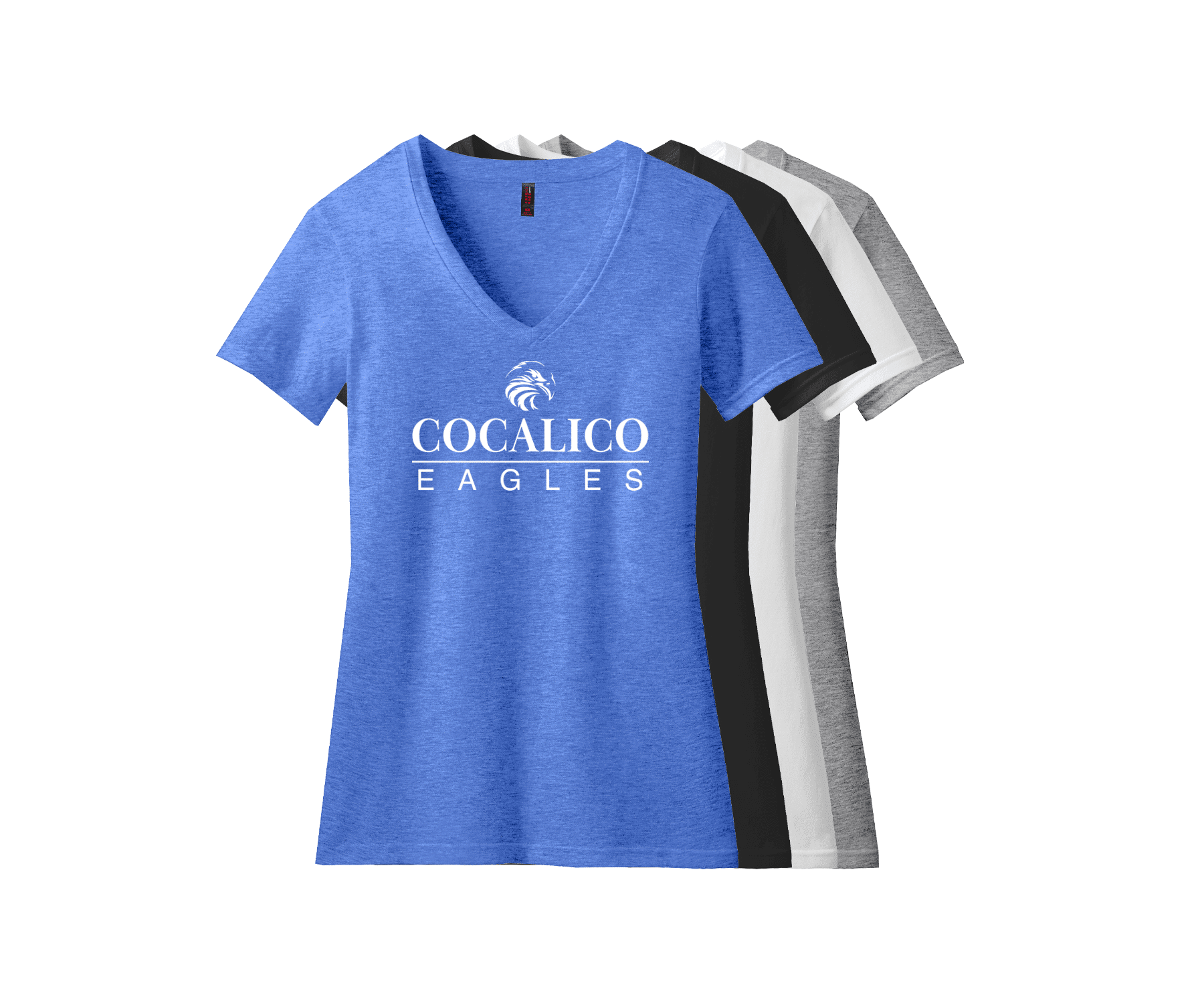 District Womens Perfect Blend CVC V-Neck Tee