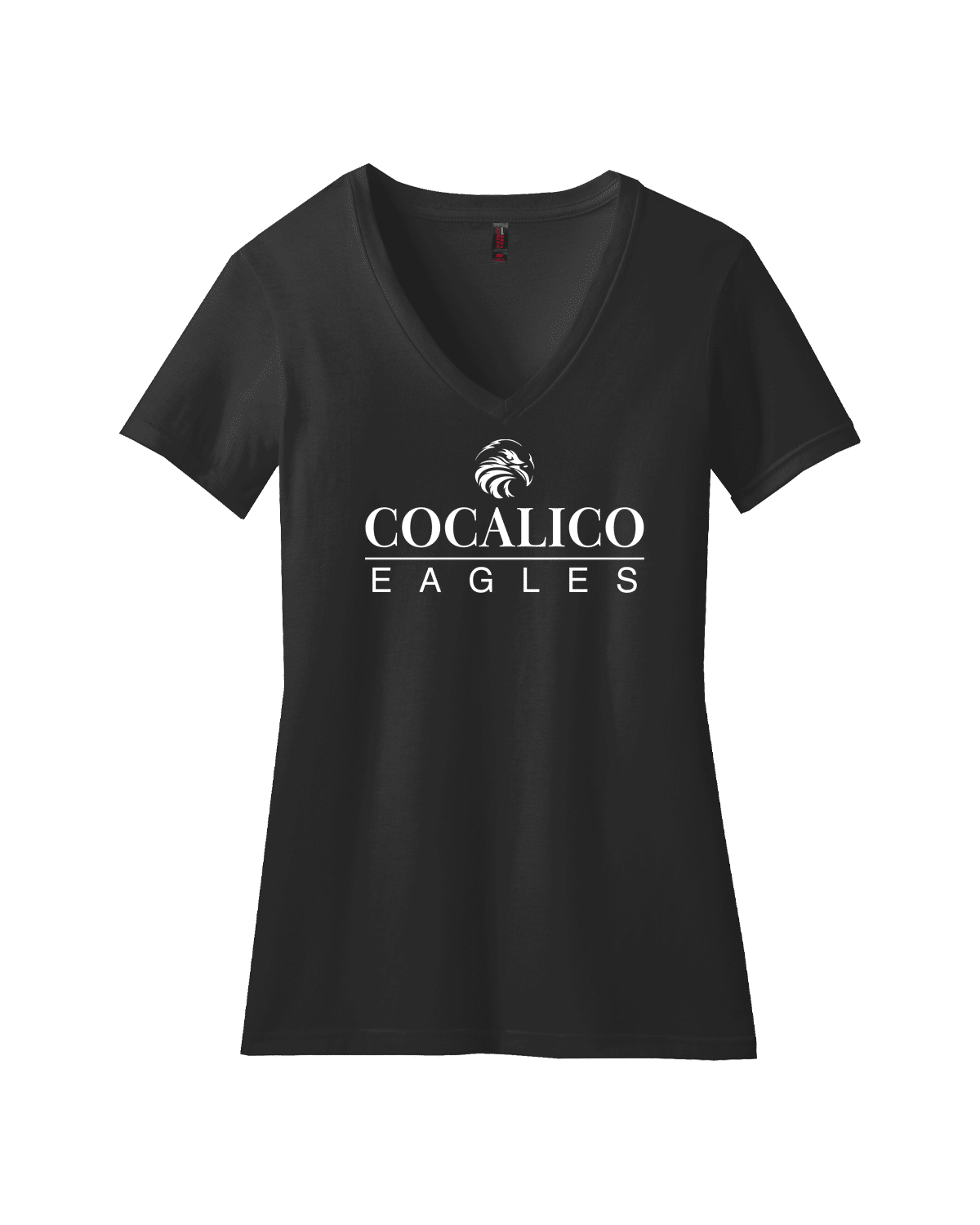 District Womens Perfect Blend CVC V-Neck Tee - Image 3