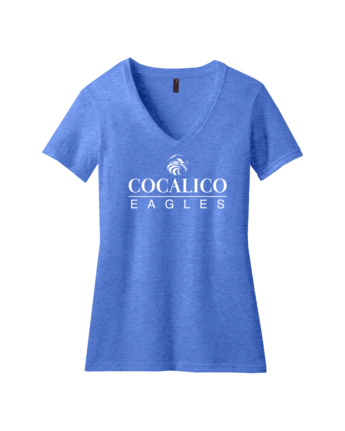 District Womens Perfect Blend CVC V-Neck Tee - Image 2