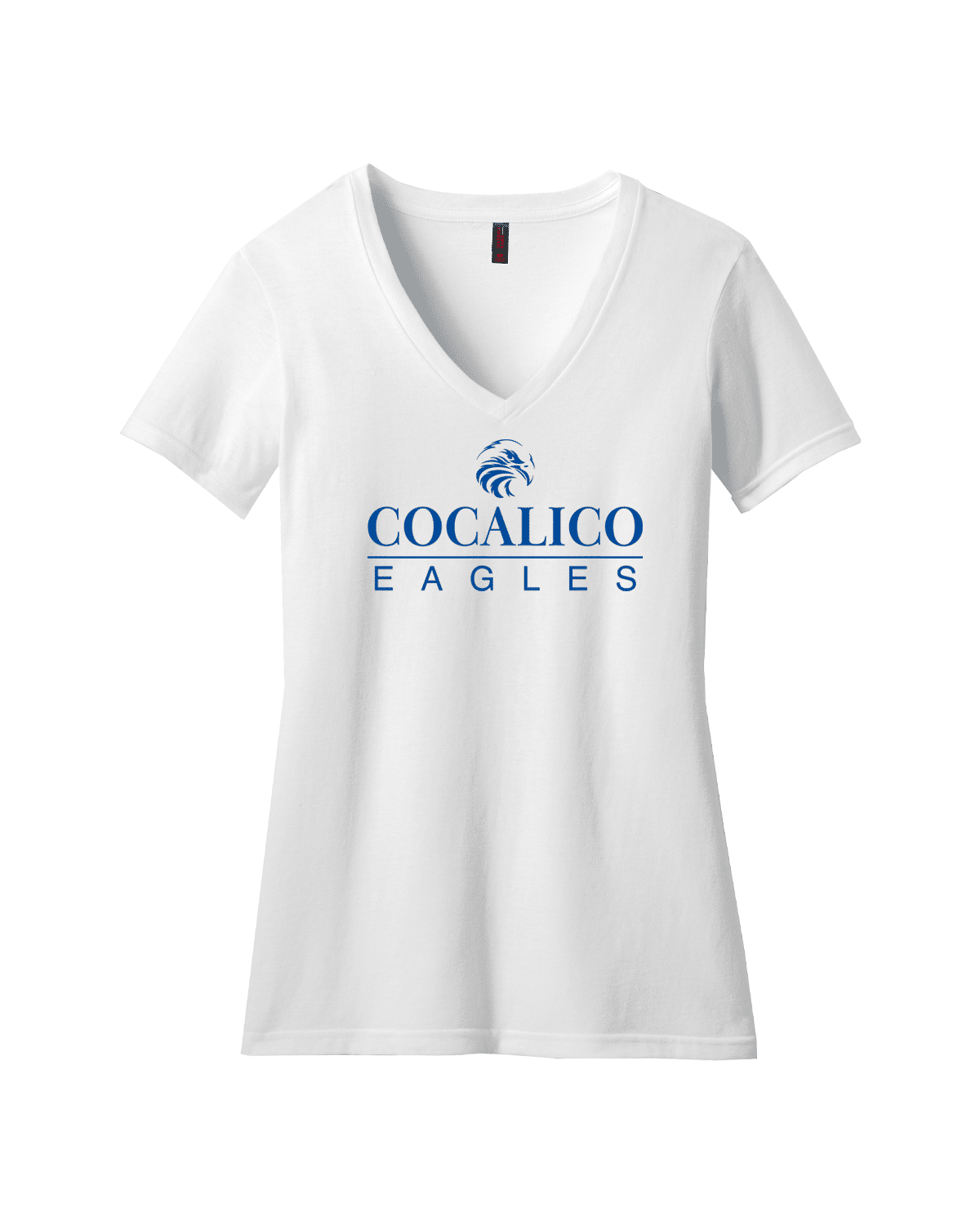 District Womens Perfect Blend CVC V-Neck Tee - Image 4